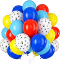 Red Yellow Blue Balloons Puppy Dog Paw Print Balloon 60pcs 12inch Latex Helium by Isndare