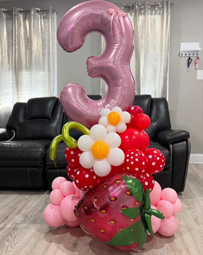 0 Balloon - Pastel Pink Birthday Number Balloons, 40 Inch Decorations | Pastel - Image 4
