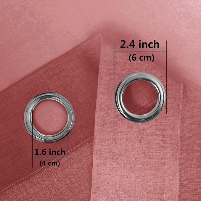 DWCN Faux Linen Ombre Sheer Curtains - Image 4