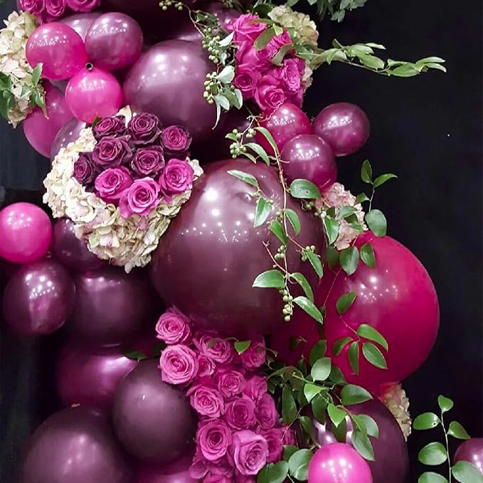PartyWoo Dark Purple Balloons 50pcs Royal Purple Boho Neutral Color | 12 Inch - Image 8