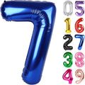 NightBlue Number 7 Balloon 40 Inch, 7th Birthday Decorations Men Women | Foil by IWERP