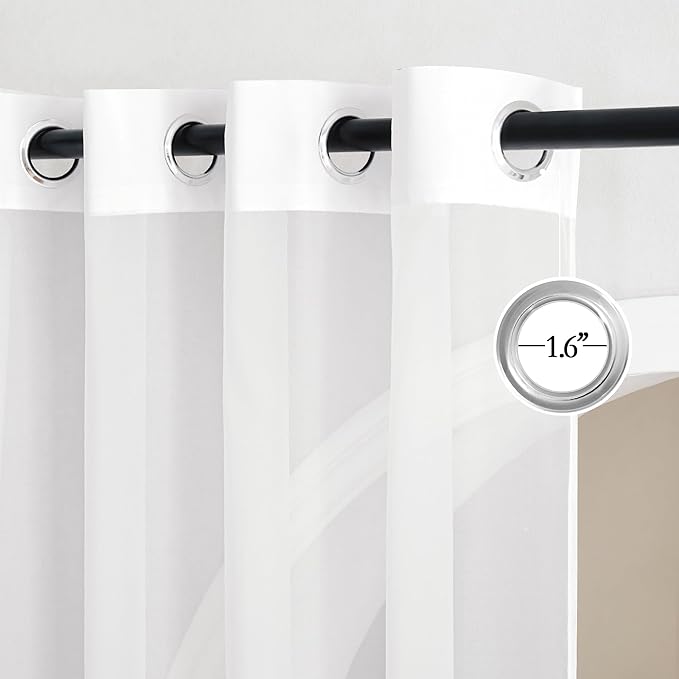 NICETOWN Sheer Curtains Panels for Bedroom - Image 2