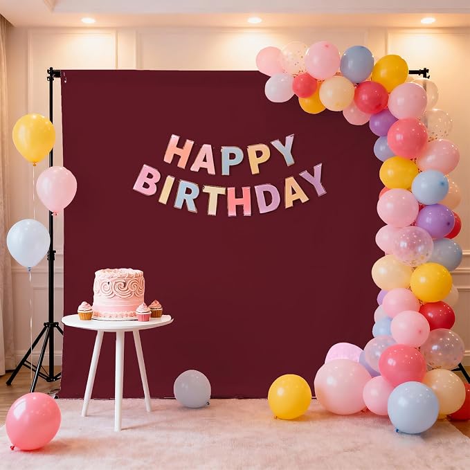 Burgundy Photography Backdrop for Photoshoot, Fabric 10x10ft | Polyester Studio - Image 3