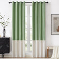 BULBUL Luxury Two Tone Velvet Curtains 96 inch by ModernShinyVelvetCurtains