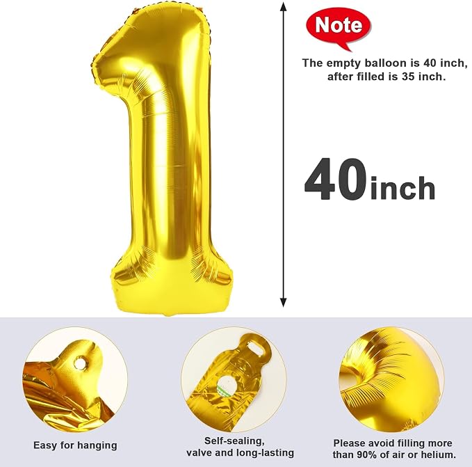 Balloons Number 40 Inch Gold 16 Balloon - Image 5