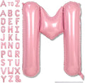 40 Inch Pastel Pink Letter Balloon, Giant Alphabet M Foil Balloons Baby Pink by Lingqiang