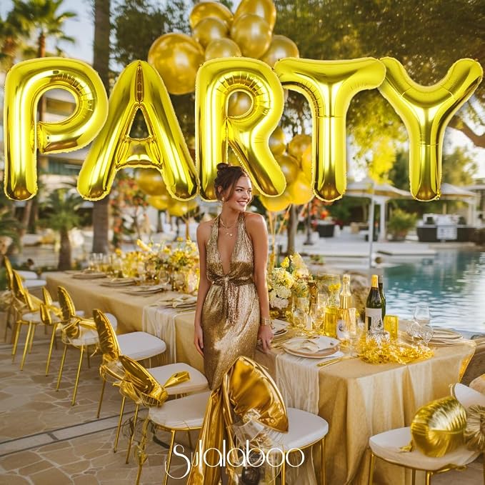 40 Inch Gold Letter Q Balloon Big Foil Helium Letter Balloons A-Z | Giant Large - Image 3