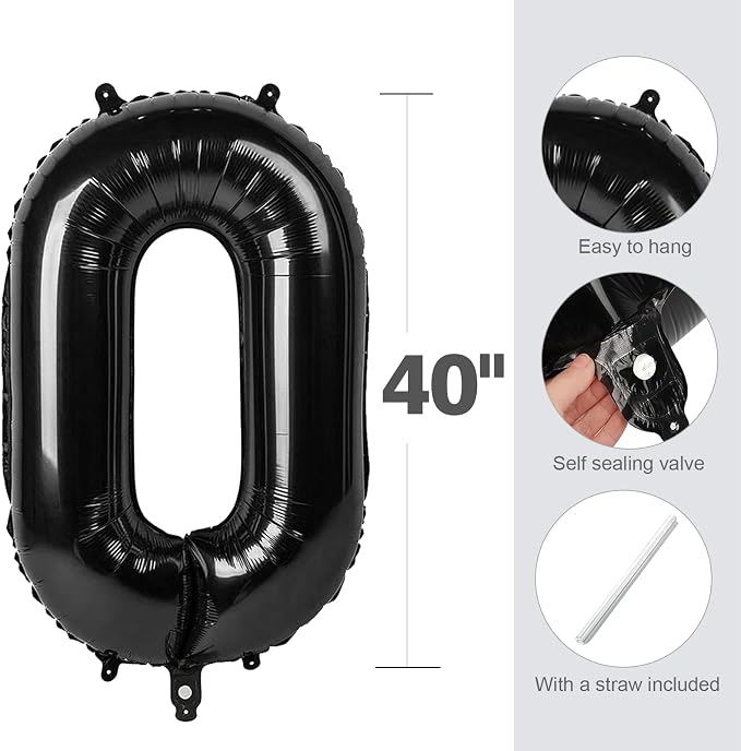 Number Balloons Black 5 Balloon 40 inch - Image 5