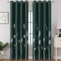 Green Blackout Curtains for Living Room 102 Inches Long, Room Darkening Energy by ESTELARTEXTILER