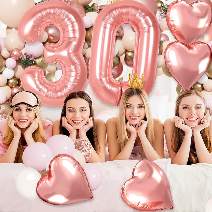 40 inch Rose Gold 43 Birthday Balloons - Image 5