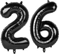 40 Inch Black Mylar Foil Number 26 Birthday Balloon, 26 Boy Girl Party by Upgesy
