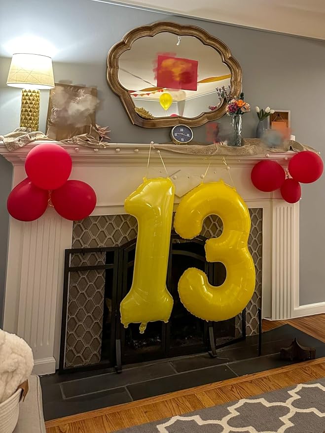 0 Balloon 40 inch Yellow Number Balloons - Image 2