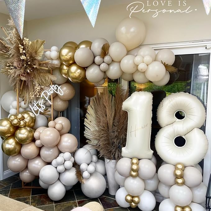 Biapian 40 Inch Cream Number 15 Balloon, 15th Birthday Balloons, Big Digital 15 - Image 7