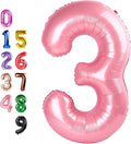 Number Balloons Pearl Pink 3 Balloon 40 inch by Enyeopd