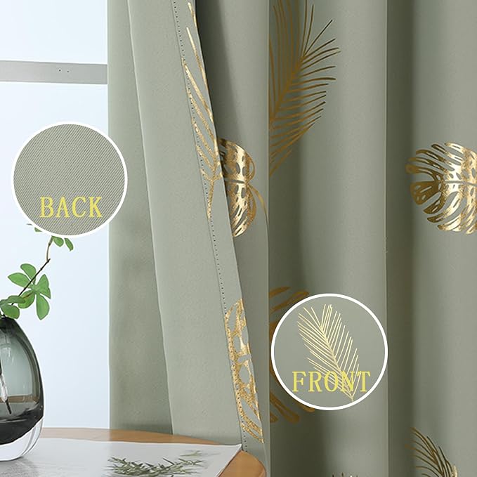 Sage Green Blackout Curtains for Living Room 96 Inches Long, Room Darkening - Image 4
