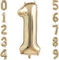 Champagne Gold 1 Balloon Number, 40 Inch Light Gold 1 Balloons Big Foil Mylar by BBPOOL
