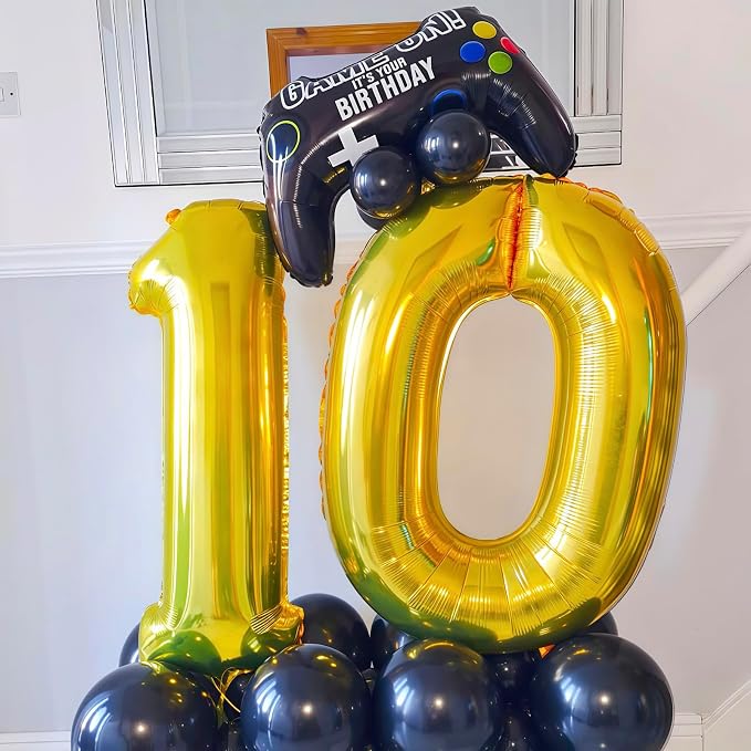 Gold 9 Balloon Number, 40 Inch Number 9 Balloon Large Gold 9 Foil Mylar Helium - Image 7