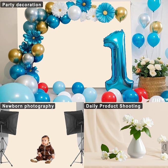 Cream Photography Backdrop for Photoshoot, 7x10 FT | Versatile Studio Photo - Image 4