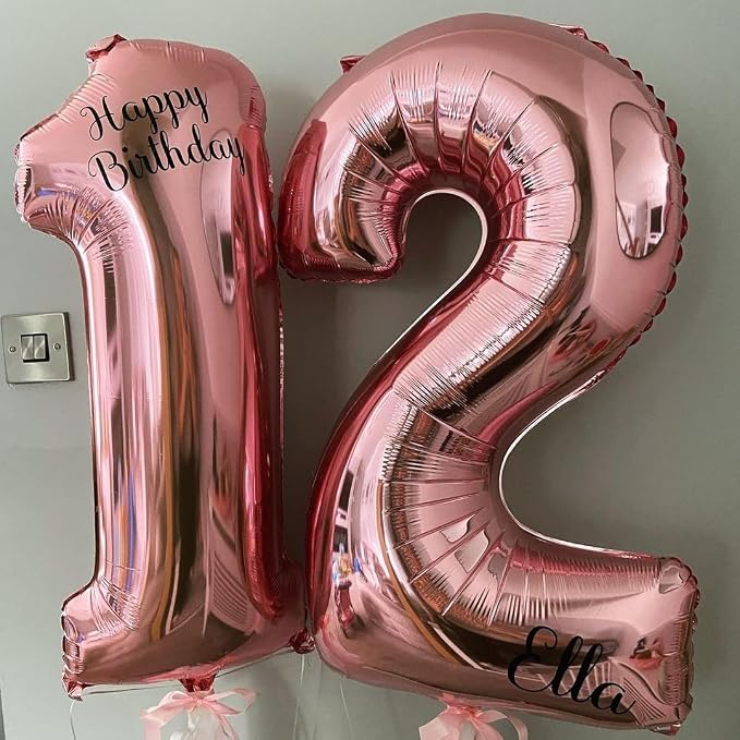 Rose Gold 7 Number Balloons, 40 Inch Big 7 Balloon Numbers Rose Gold 7 Foil - Image 8