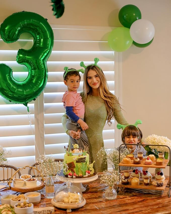 40 Inch Green Number 8 Balloon Birthday Party Decorations - Image 2