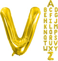 Letter Balloons Gold 40 Inch V Large Giant Big Foil Mylar Balloon | by Unknown