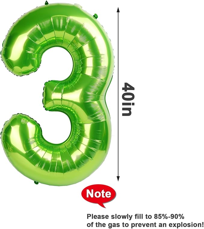 7 Balloon Number 40 Inch Light Green Balloons - Image 6