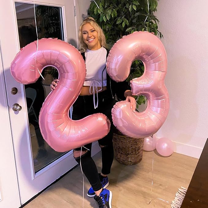 Pastel Pink Number 10 Balloon 40 Inch - Image 8