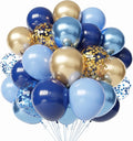 Blue and Gold Balloons, Baby Shower Party Decorations by PATYDECRO