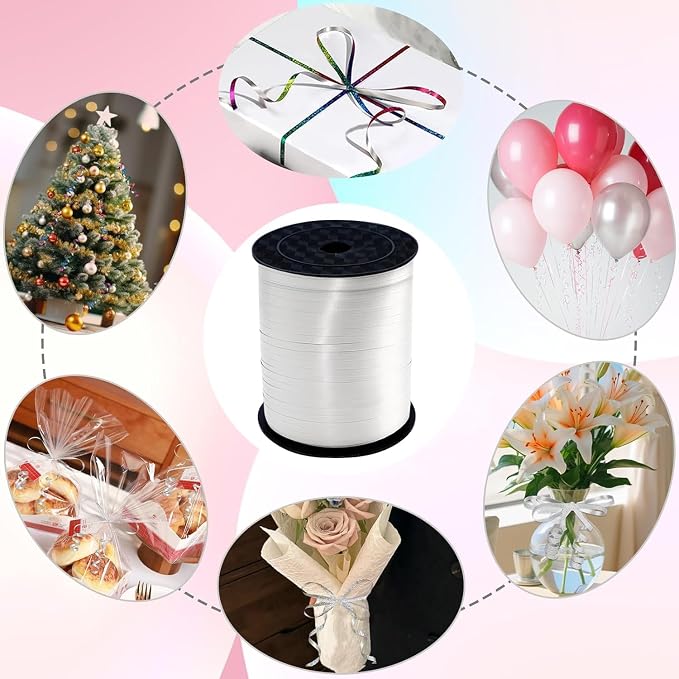 500 Yard Premium Pink Curling Ribbon, Curling Ribbon - Image 4