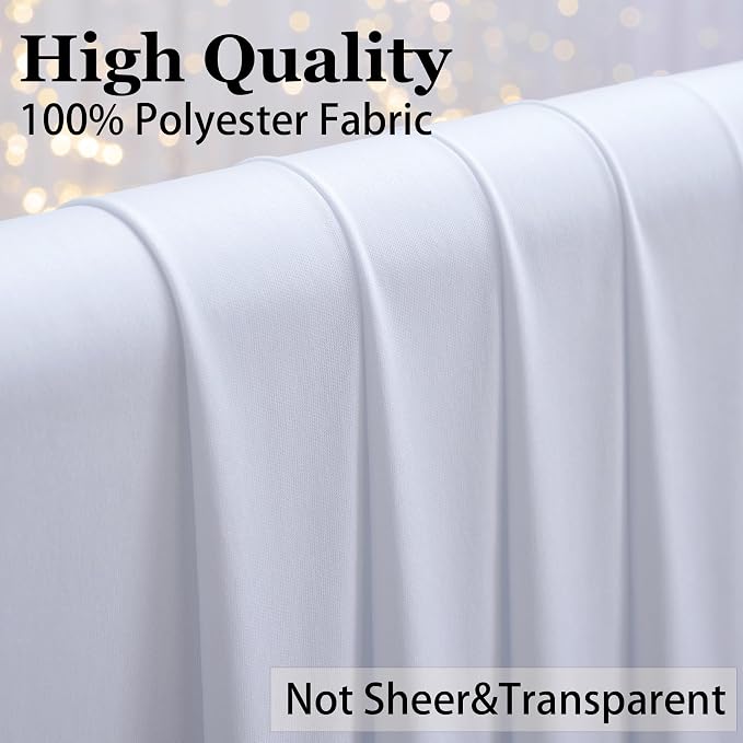 10ft×12ft Wrinkle Free White Backdrop Curtain - Image 3