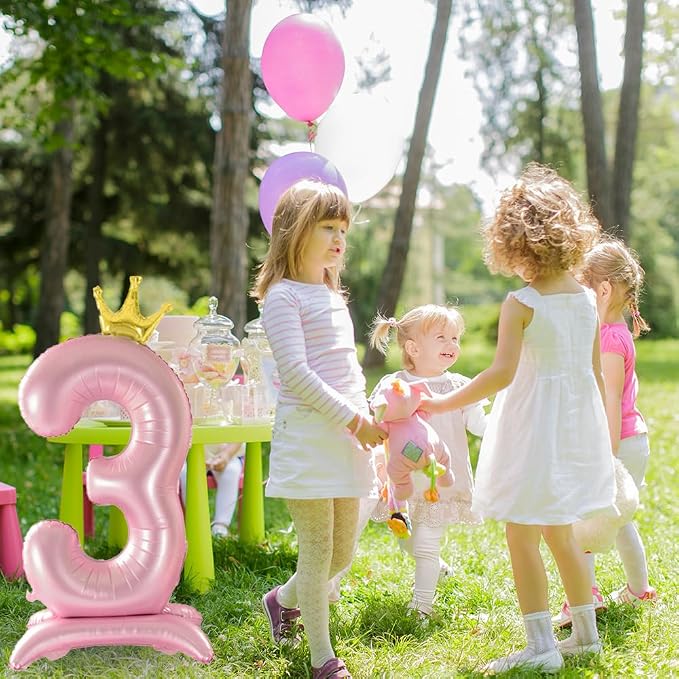 42 Inch Pink Foil Number 9 Balloon, 9th Pink Birthday Decorations | Giant - Image 4
