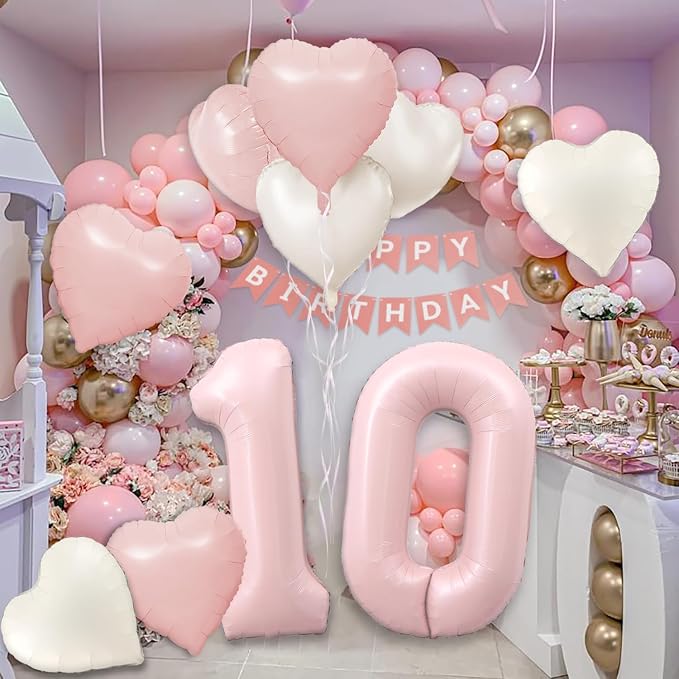 Pink 18 Balloon Number Pastel Pink 18th Birthday Party Decorations - Image 5