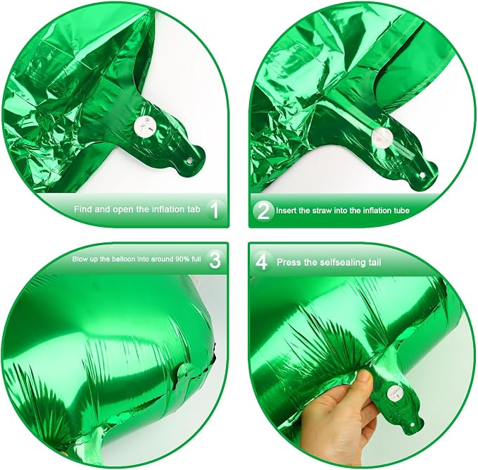 Green Number 0 Balloon 40 inch, Balloon numbers party supplies, deco photo shoot - Image 3