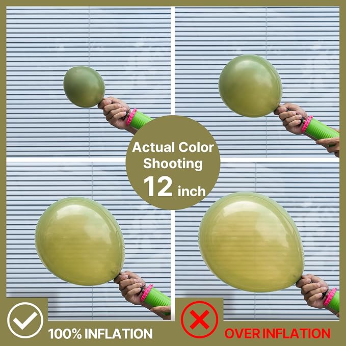 PartyWoo Sage Balloons 50pcs Small Mini Matte Boho Olive Balloons 5 Inch | - Image 5