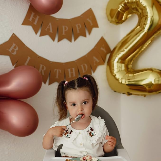 40 Inch Gold Number 5 Foil Balloon - Image 3