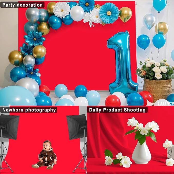 Red Photography Backdrop for Photoshoot, 7x10 FT | Versatile Studio Photo - Image 5