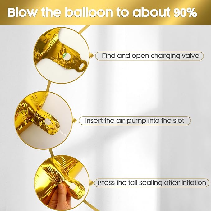 50 Balloon - Gold Birthday Number Balloons, 40 Inch Decorations Men Women | - Image 6