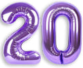 RainbowQ Purple 20 Balloon Number 40 Inch 0-40 Foil Large Balloons | Big Mylar by RainbowQParty