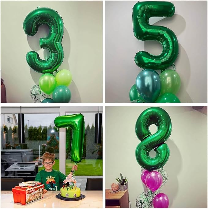 Number 11 Dark green Balloons 40 Inch Giant Dark green Foil 11 Helium Balloons - Image 3