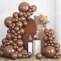 RUBFAC 135pcs Brown Balloons, Boho Coffee Latex Balloon Different Sizes 18 12 by RUBFAC