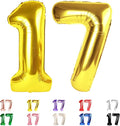 17 Balloon Numbers 40Inch for 17th Year Old Birthday Decorations, Inflation by Mluchee