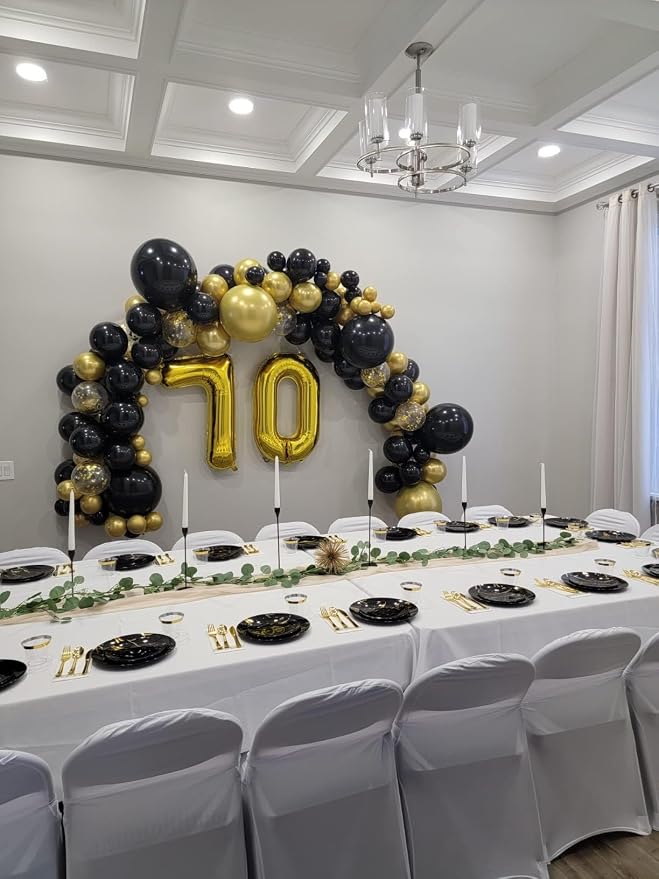 Number Balloon Gold Number 7 for 7 17 Birthday Party Decorations, 40 Inch | - Image 3