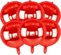 6pcs Red Foil Balloons 22inch Round Balloons by Namyoo