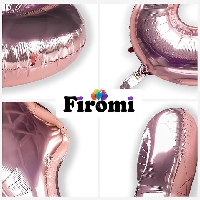 FIROMI 40 Foil Number Balloons Rose Gold 40-inch Big Mylar Balloon Numbers | - Image 5