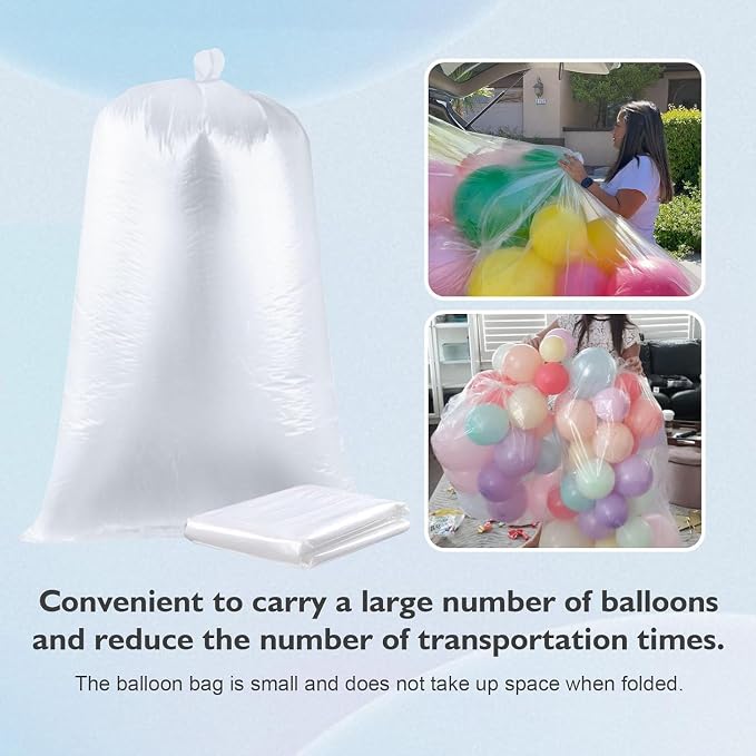 4 Pack Balloon Bags for Transport 98 x 59 In, Reusable Extra Large Clear - Image 3