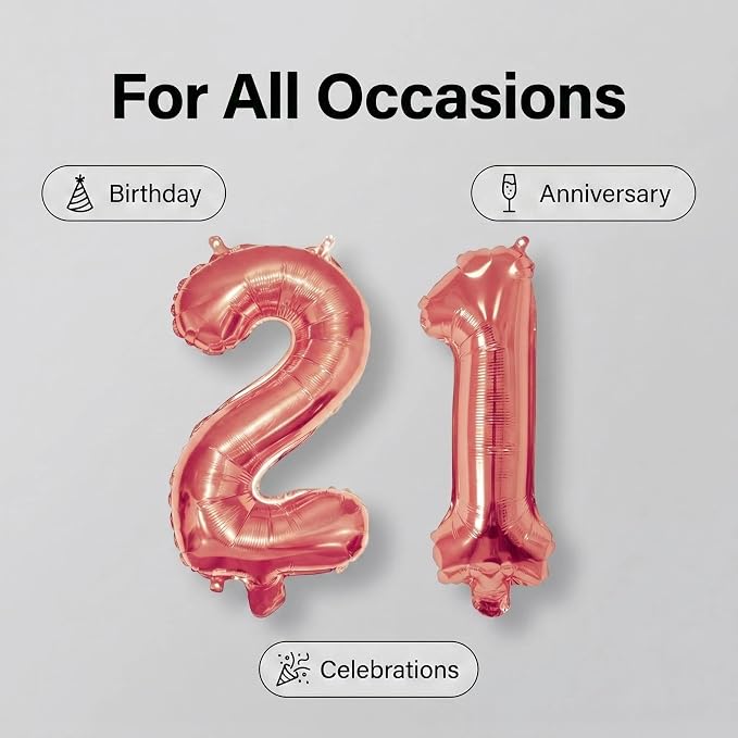 20 Pieces Foil Mylar Number Balloons 0 to 9 Set - Image 6