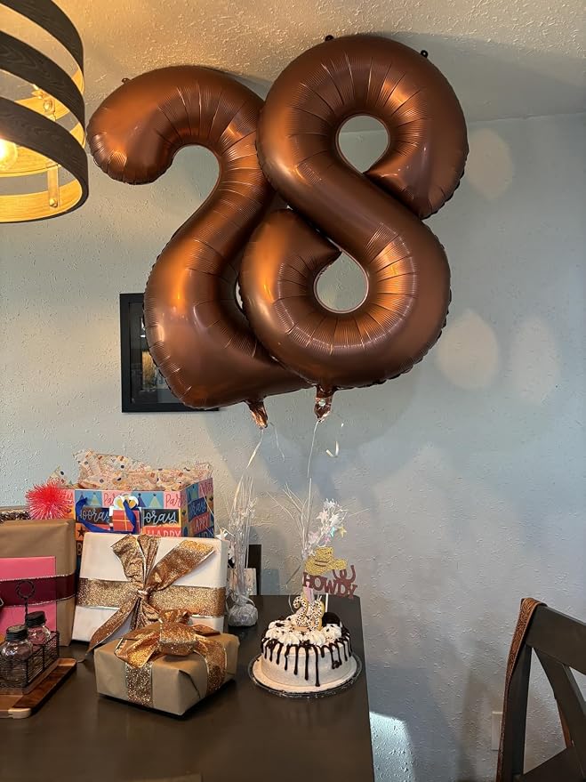 40 Inch Brown Number 9 Balloon Birthday Party Decorations - Image 7