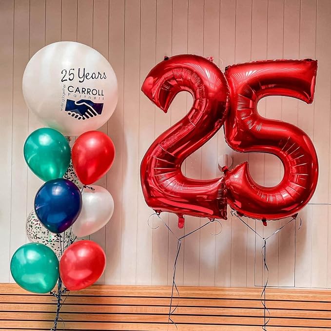 40 Inch Red 19 Balloons Giant 19 Balloons Red 19 Birthday Balloons 19th - Image 7
