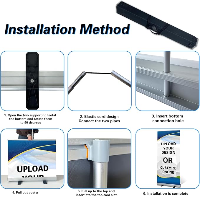Custom Retractable Banner 33.5" x 80"，with Heavy Duty Frame and Travel case - Image 9
