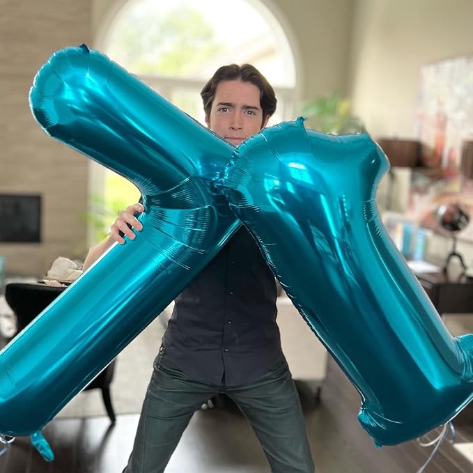 Light Blue Number 0 Balloon 40 Inch, 0th Birthday Decorations Men Women | Foil - Image 8